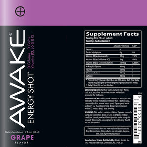 AWAKE - Energy Shot - Single Box (10 bottles)